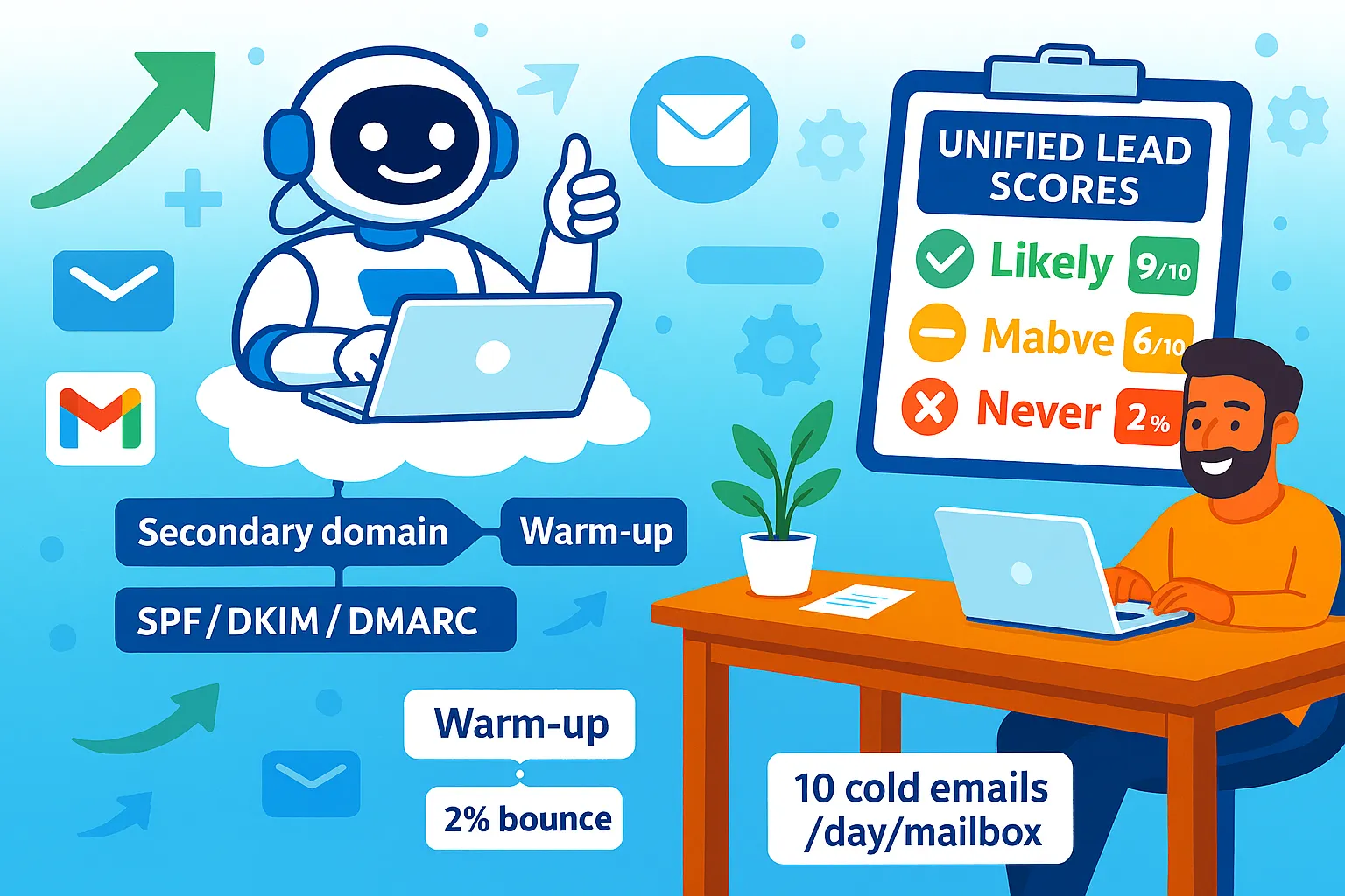 A Safe AI Cold Email Workflow for Solo Founders (0 Bans, 20%+ Replies)