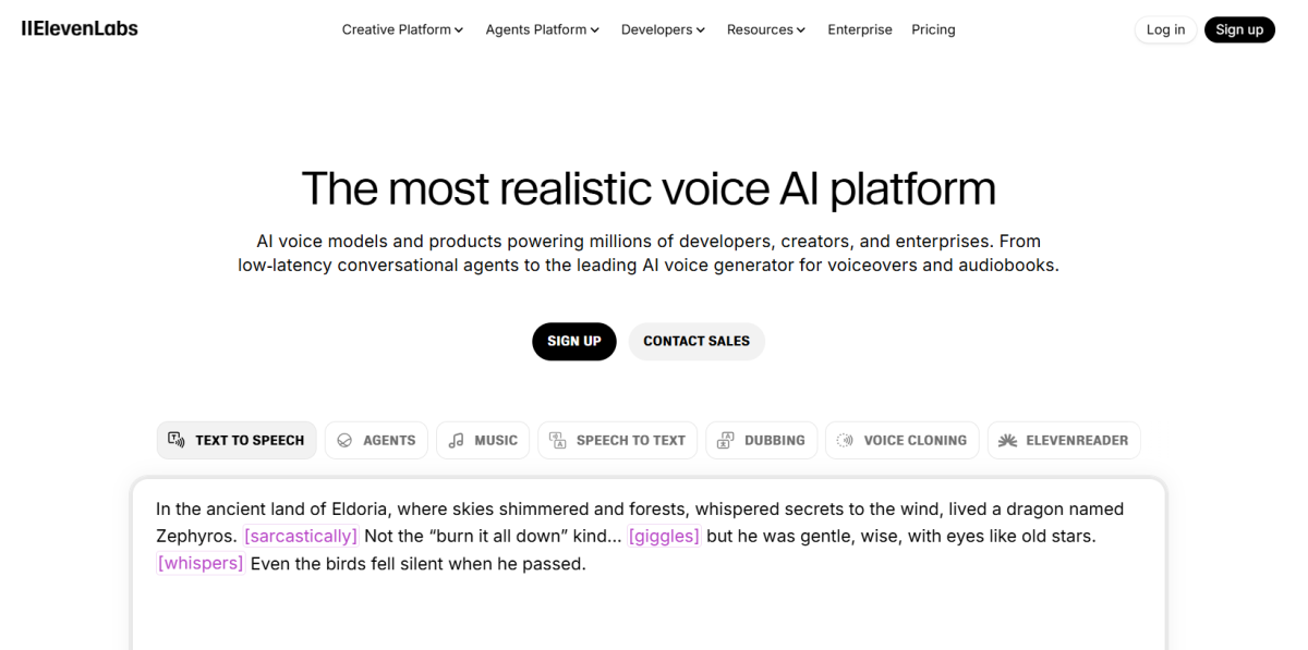 ElevenLabs Screenshot