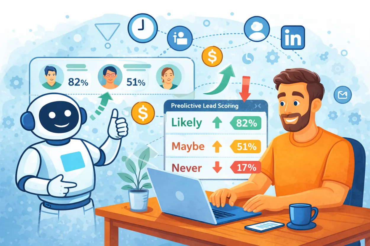 Predictive Lead Scoring with Free AI (No CRM, No Sales Team)