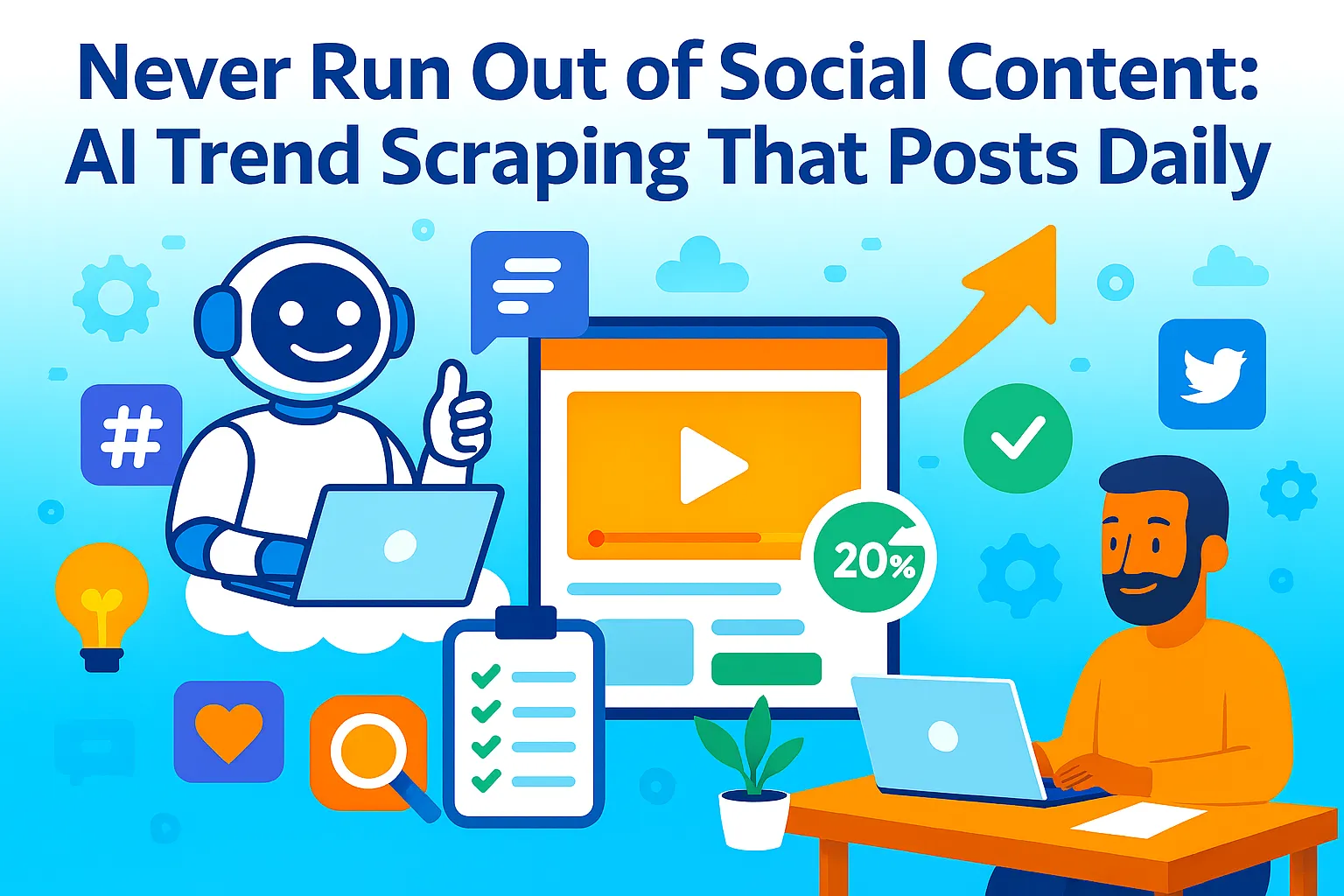 Never Run Out of Social Content: AI Trend Scraping That Posts Daily