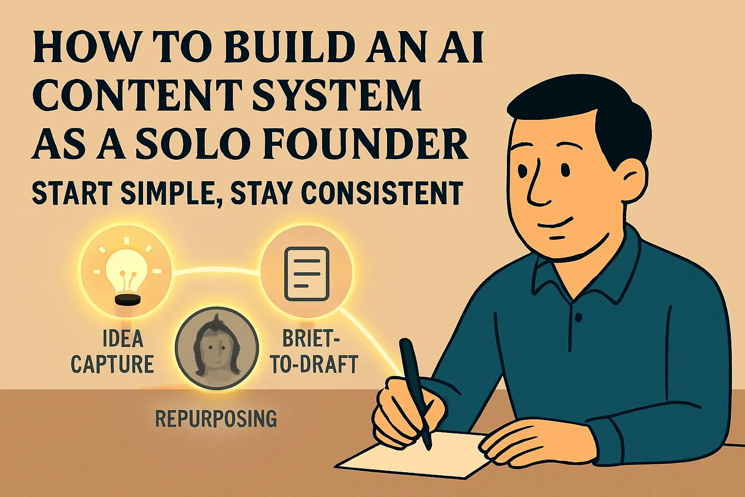 How to Build an AI-Powered Content System as a Solo Founder (Start Simple)