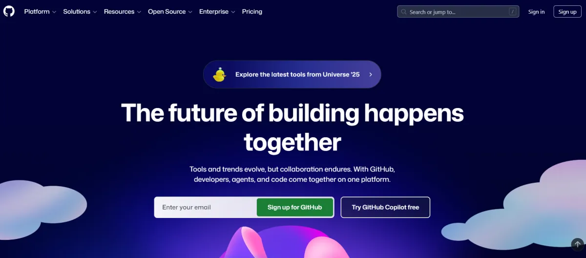 جيت هاب كوبايلوت Interface