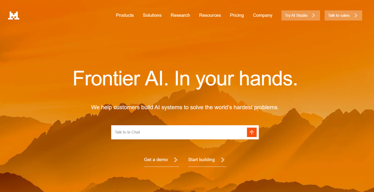 Mistral AI Screenshot