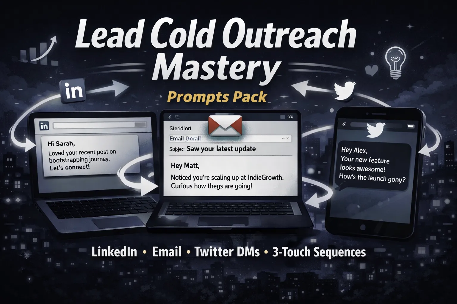 Lead Cold Outreach Mastery Prompts pack