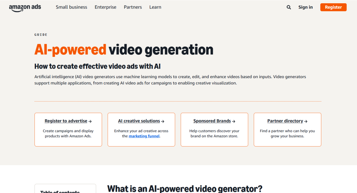 Amazon Ads Video Generator Screenshot