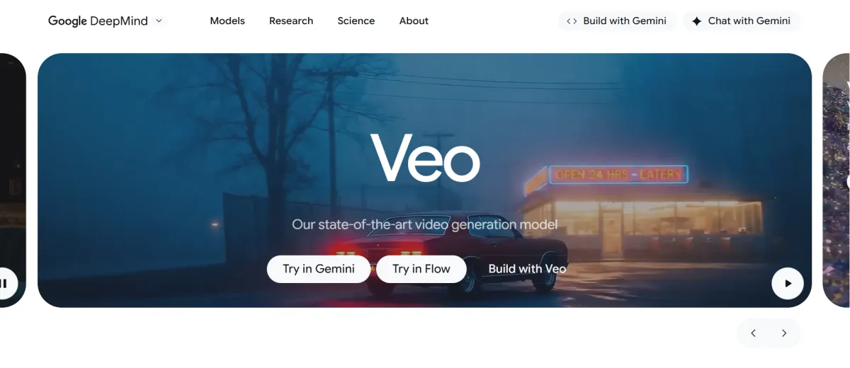 Google Veo Interface