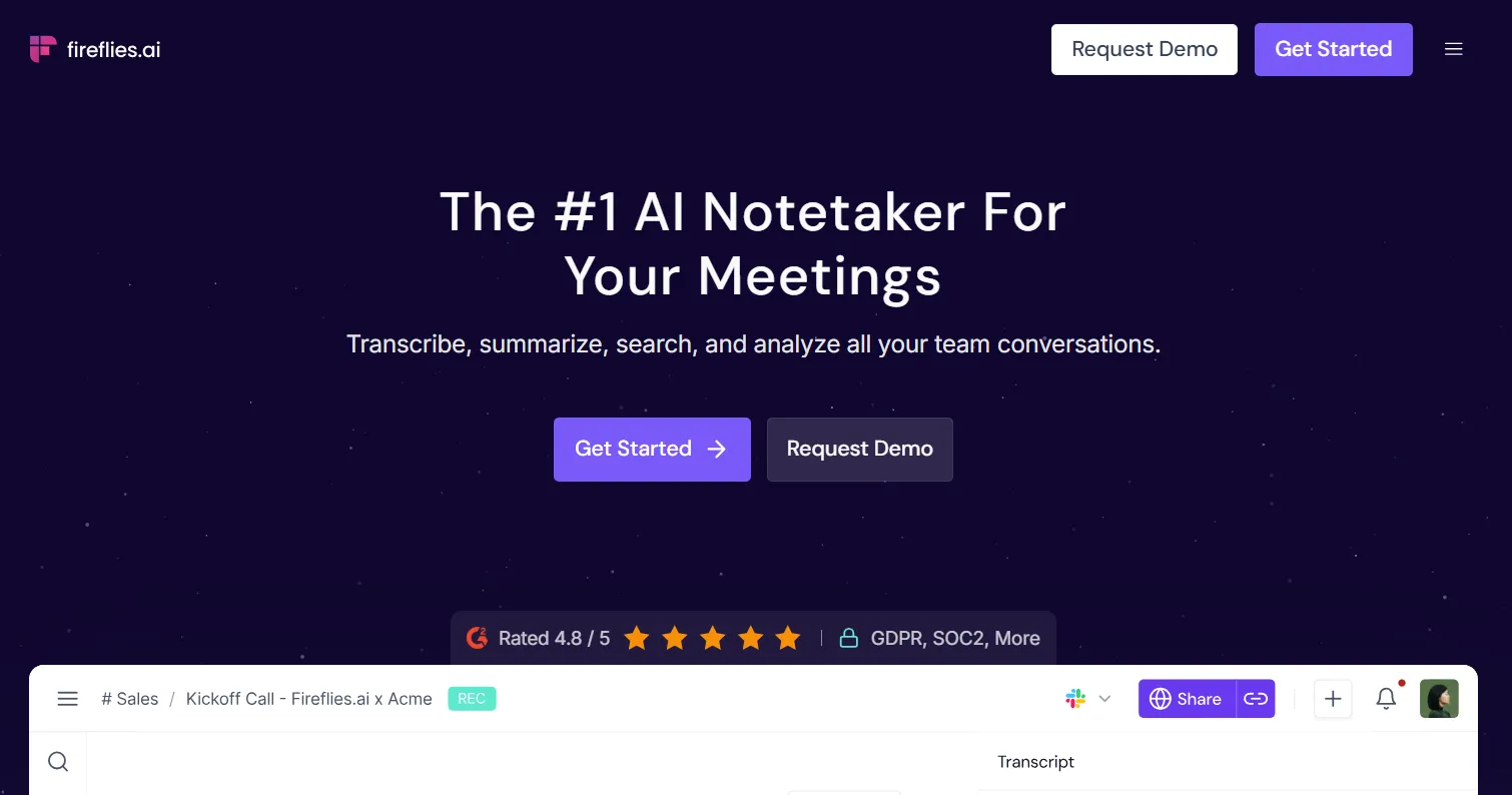 Fireflies.ai Interface