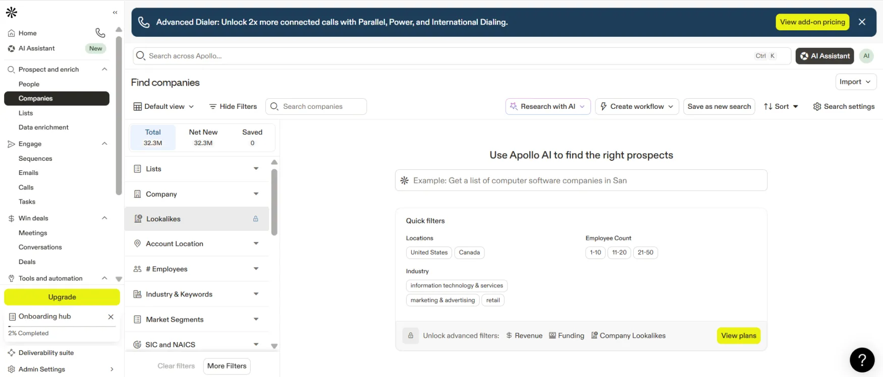 apollo find companies