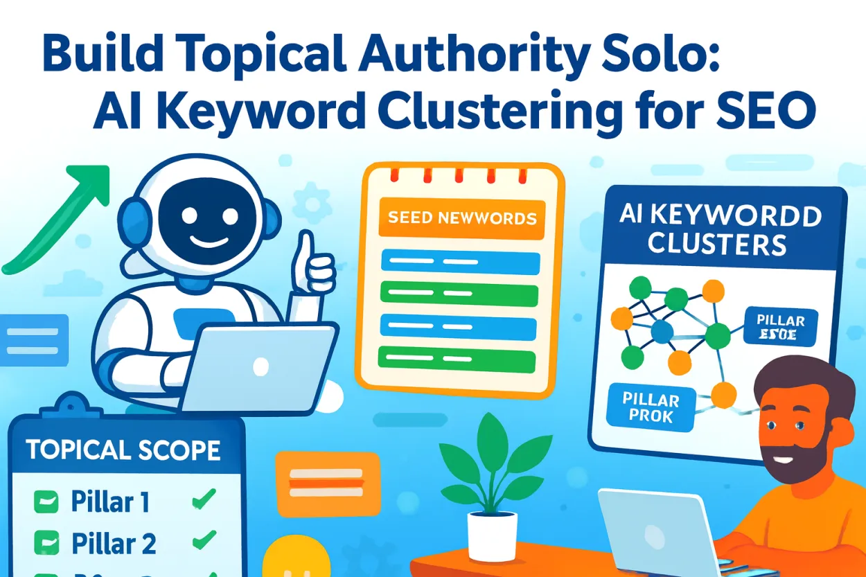 Build Topical Authority Solo: The AI Keyword Clustering System That Scales SEO Without a Team