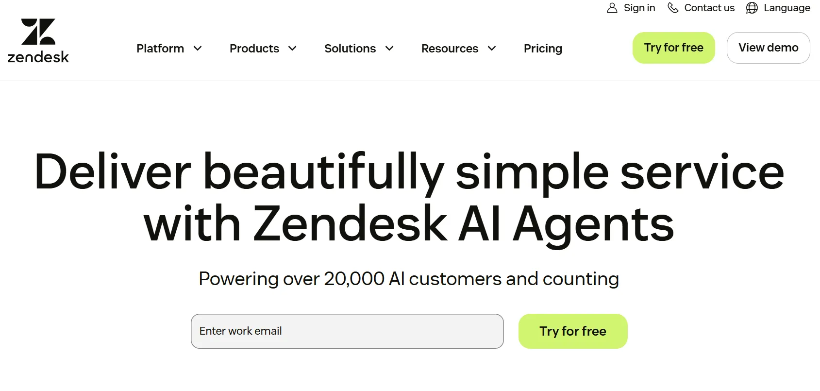 Zendesk Interface