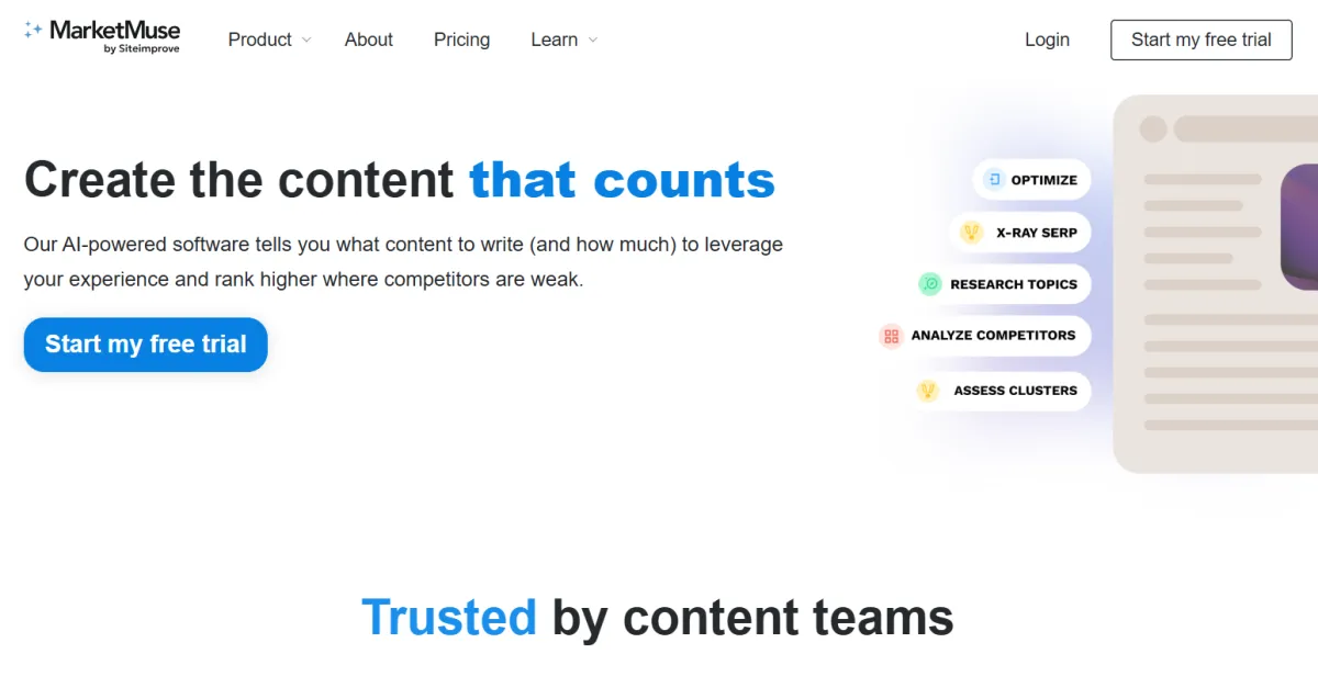 MarketMuse Interface